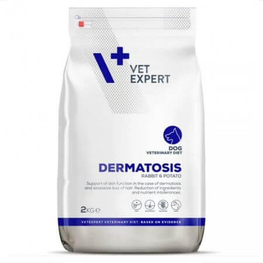 Pienso seco de conejo y patata para perros Dermatosis canina, 2 kg, Vetexpert