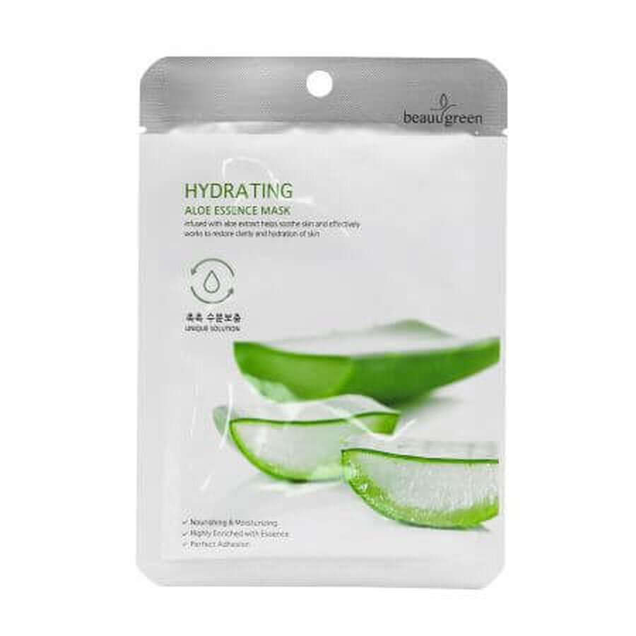 Feuchtigkeitsspendende Aloe-Vera-Gesichtsmaske, 23 ml, Beauugreen