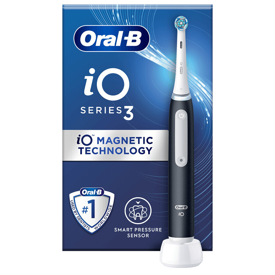 iO3 Elektrische Zahnbürste Schwarz, Oral-B