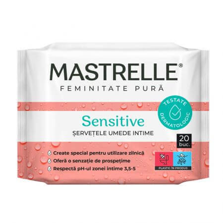 Mastrelle Sensitive Intim-Feuchttücher, 20 Stück, Fiterman