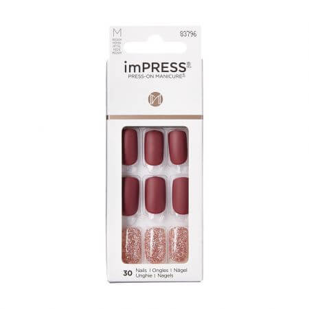 Faux ongles Impress, Hero Medium Squoval, Kiss