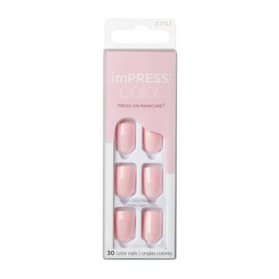 False nails Impress, Pick me Pink Short Squoval, Kiss