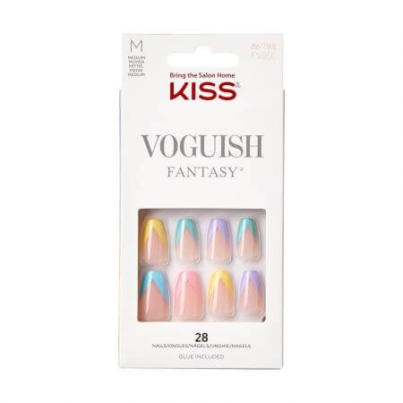 Voguish Fantasy fake nails, Disco Ball Medium Stiletto, Kiss