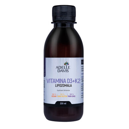 Vitamin D3 mit K2 Liposomal, flüssig, 200 ml, Adelle Davis