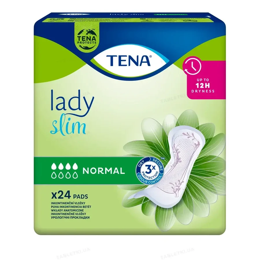 Absorbante pentru incontinență Lady Slim Normal, 24 bucăți, Tena 