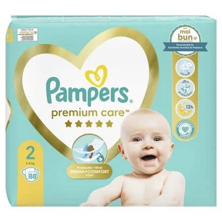 Pañales Premium Care, No. 2, 4 - 8 kg, 88 pzs, Pampers