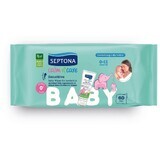 Toallitas para bebés sensibles, 60 unidades, Septona