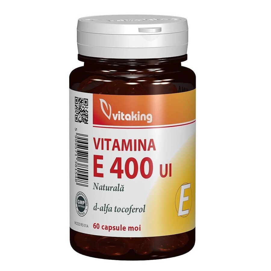 Natürliches Vitamin E, 400 IU, 60 Kapseln, Vitaking