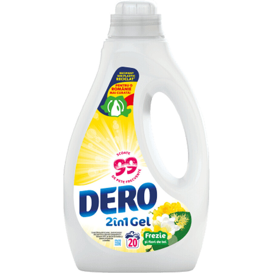 DERO Dero 2 in 1 detergent automat lichid cu frezie și flori de tei, 1 l