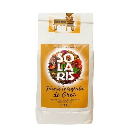 Harina de arroz integral, 1 kg, Solaris