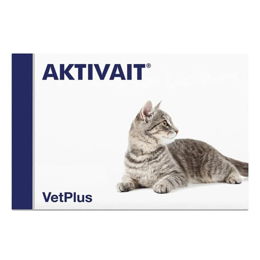 Ergänzungsmittel gegen Störungen des Nervensystems für Hunde und Katzen Aktivait Cat, 60 Kapseln, VetPlus