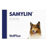 Supliment nutraceutical pentru menținerea sănătății ficatului la caini de talie medie 10-30 kg Samylin Medium Breed, 30 tablete, VetPlus