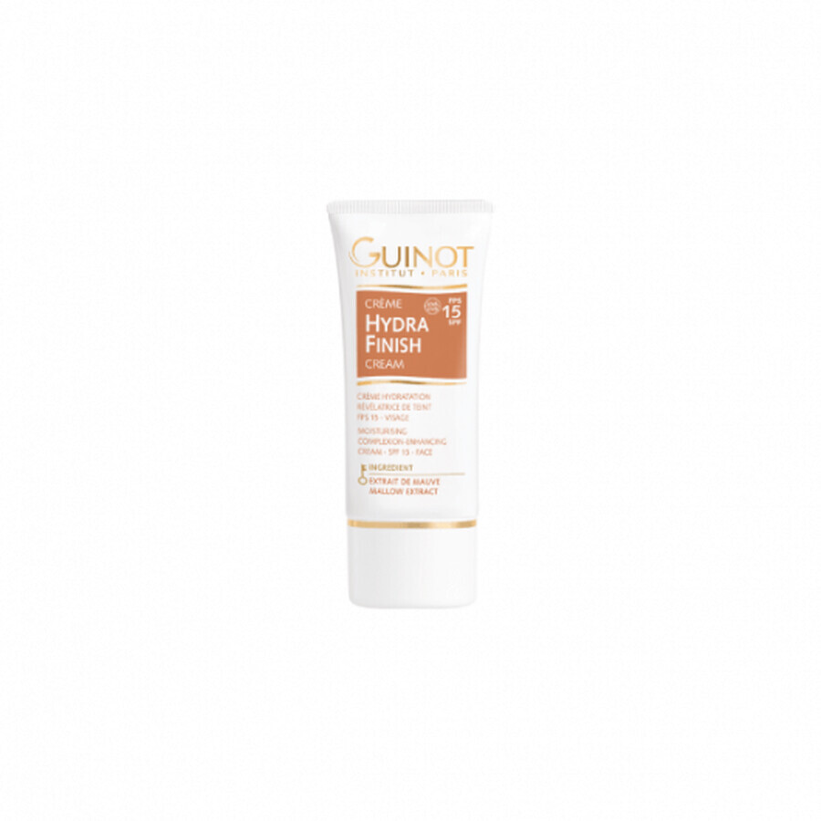 Crema de fata Guinot Hydra Finish Cream SPF 15 efect de hidratare si protectie UV 10ml