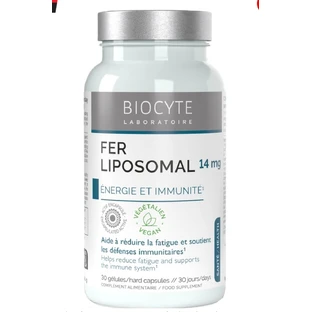 Fe Eisen Lipozomal, 30 Kapseln, Biocyte