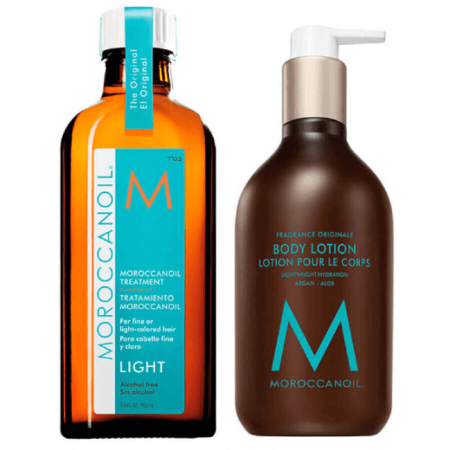 Set pentru par si corp Moroccanoil Dream Duo Hair&Body Light 100ml+360ml