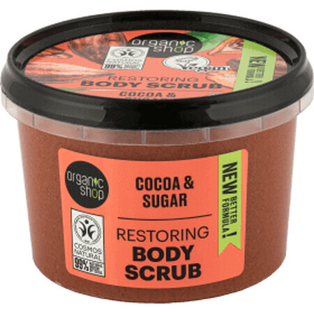 Organic Shop Scrub de corp cu zahăr și cacao, 250 ml