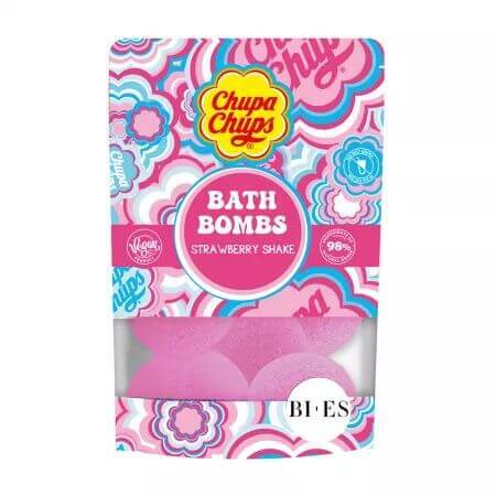 Bombe de baie capsuni Chupa Chups, 6 x 55 g, Bi-Es