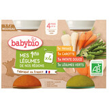 Öko-Gemüse-Mehrfachpackung, 4 x 130 g, BabyBio