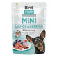 Lachs Nassfutter f&#252;r sterilisierte Hunde Filets in Bratenso&#223;e Mini, 85 g, Brit