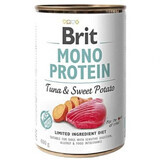 Hundenassfutter mit Thunfisch und Süßkartoffel Mono Protein, 400 g, Brit