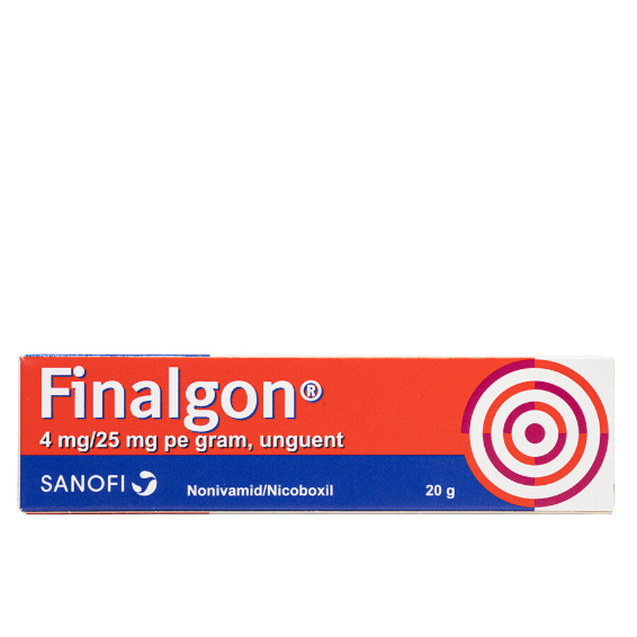 FINALGON 4 mg/25 mg per grammo, unguento 20 g, Sanofi