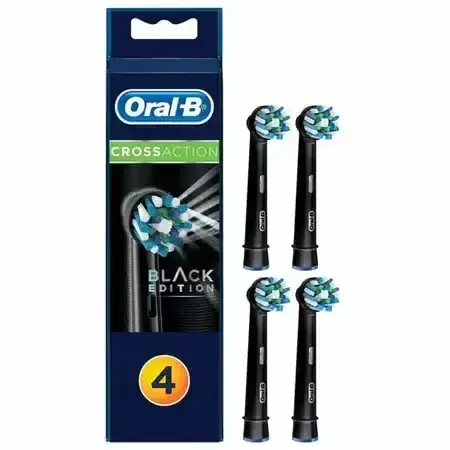 Elektrische Zahnbürste Cross Action Black Edition Nachfüllpackungen, 4 Stück, Oral B