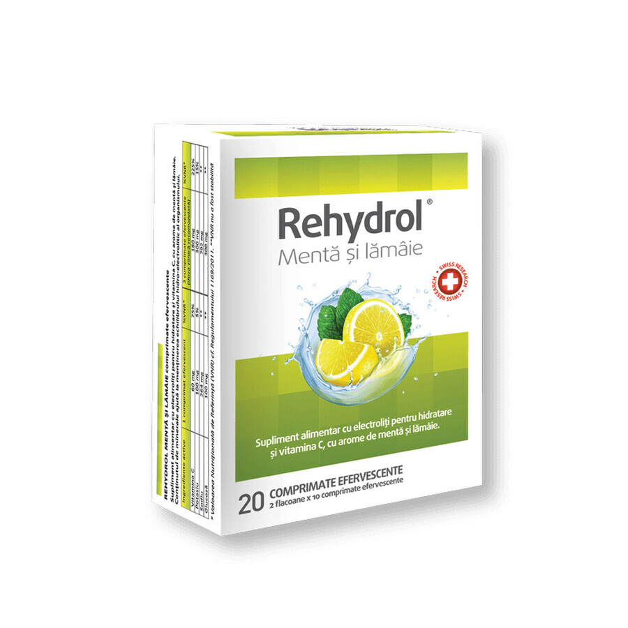 Rehydrol Menta si Lamaie 2fl x 10cpr.eff MBA Pharma