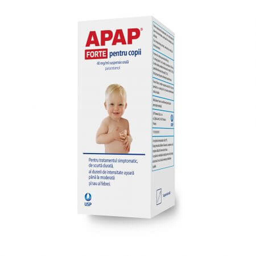 Apap Forte für Kinder, 40 mg/ml Suspension zum Einnehmen, 85 ml, USP