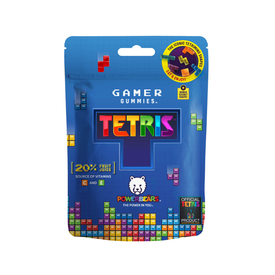 Gummibärchen mit Vitamin C und E Tetris, 125 g, Powerbears