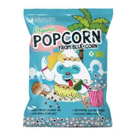 Bio-Popcorn für Kinder mit Kokosnussöl und Himalayasalz, 20 g, Bluecorn