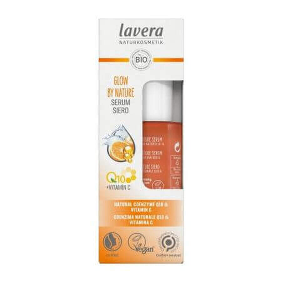 Serum cu coenzima Q10 naturala si vitamina C Glow By Nature, 30 ml, Lavera