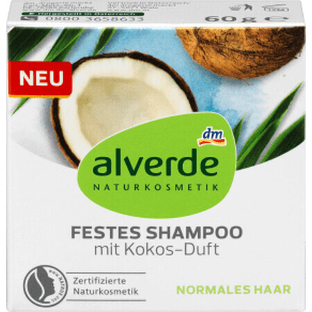 Alverde Naturkosmetik Solid shampoo with coconut, 60 g