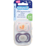 Babylove Suzetă noapte silicon 0-6 L, 2 buc