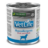 Hrana umeda cu rata si cartof dulce pentru caini Hypoallergenic, 300 g, Vet Life