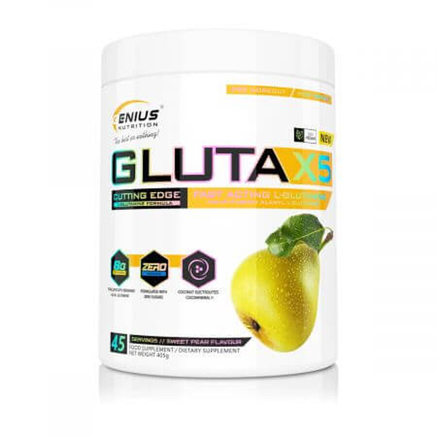 L-glutamina GLUTA-X5 Pear, 405 g, Genius Nutrition