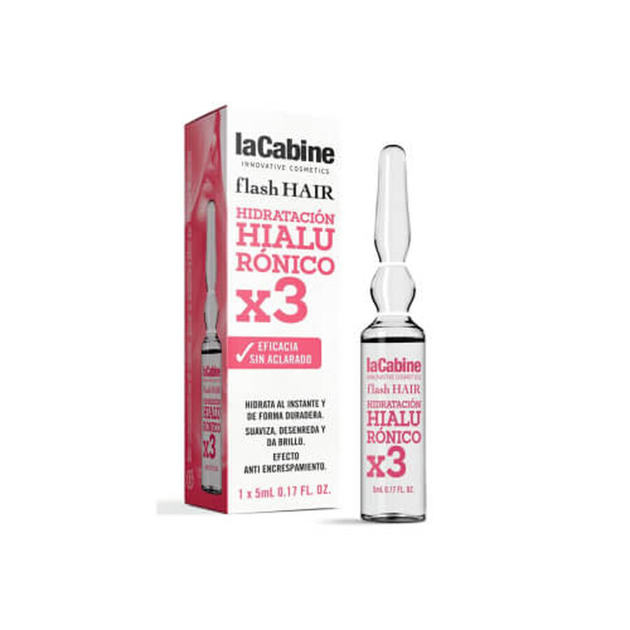 Fiolă pentru păr Flash Hair Moisturizing Hyaluronic x3, 1 fiolă  x 5 ml, La Cabine