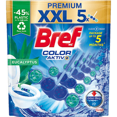 Bref Odorizant wc color activ eucalipt, 5 buc