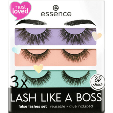 Essence LASH LIKE A BOSS Set gene false 01, 3 buc