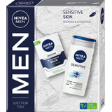 Nivea MEN Set cadou SENSITIVE SKIN balsam după ras + gel de duș, 1 buc