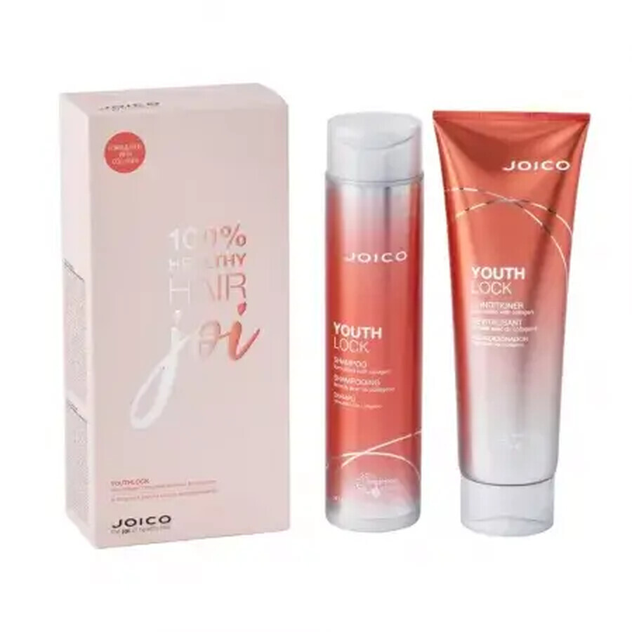 Packung Shampoo 300 ml + Conditioner 250 ml YouthLock für reifes Haar, Joico