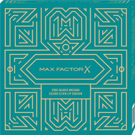 Max Factor Set cadou Mascara 2000 CALORIE +Luciu de buze COLOUR ELIXIR CUSHION, 1 buc