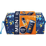 Nivea MEN Set cadou ACTIVE ENERGY cremă + roll-on + gel de duș, 1 buc