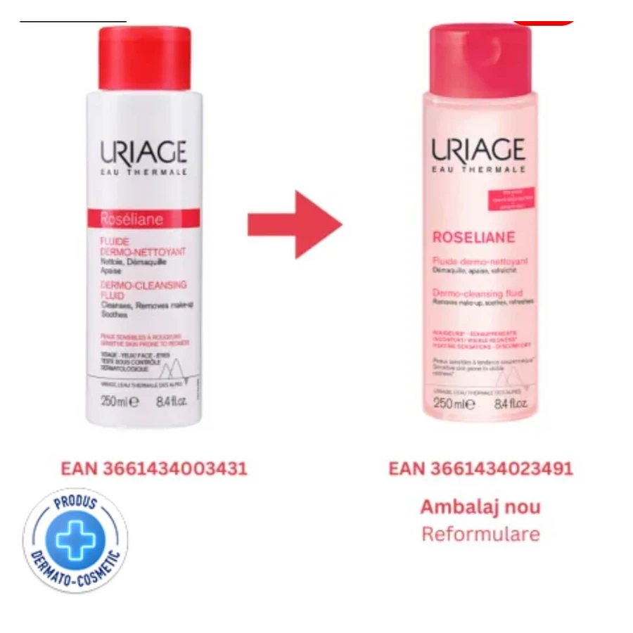 Fluido Limpiador Roseliane, 250 ml, Uriage