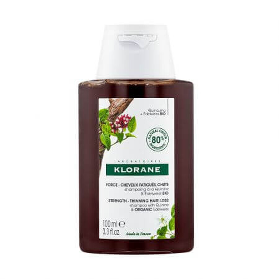 Shampoo mit Chinin und Bio-Krautblüten, 100 ml, Klorane