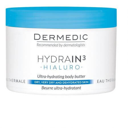 Dermedic Hydrain3 Hialuro Ultra feuchtigkeitsspendende Körperbutter, 225 ml