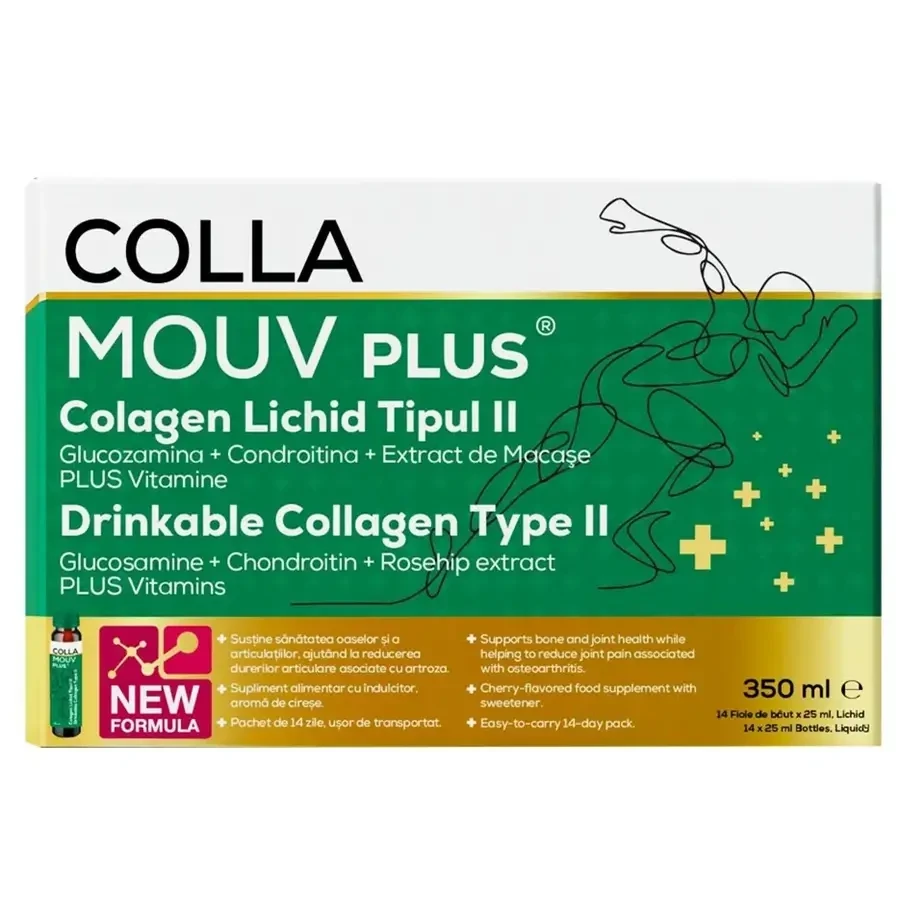 CollaMouv Plus Kollagen, Glucosamin og Chondroitin Drinkshot 14x25ml, BHW Bayerische Heilmittel