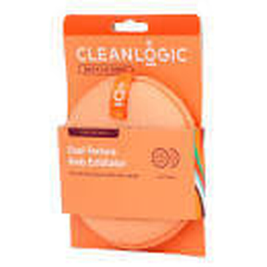 Burete Exfoliant pentru Piele Sensibila, cu Doua Texturi, Bath &amp; Body, Cleanlogic, 1 buc.