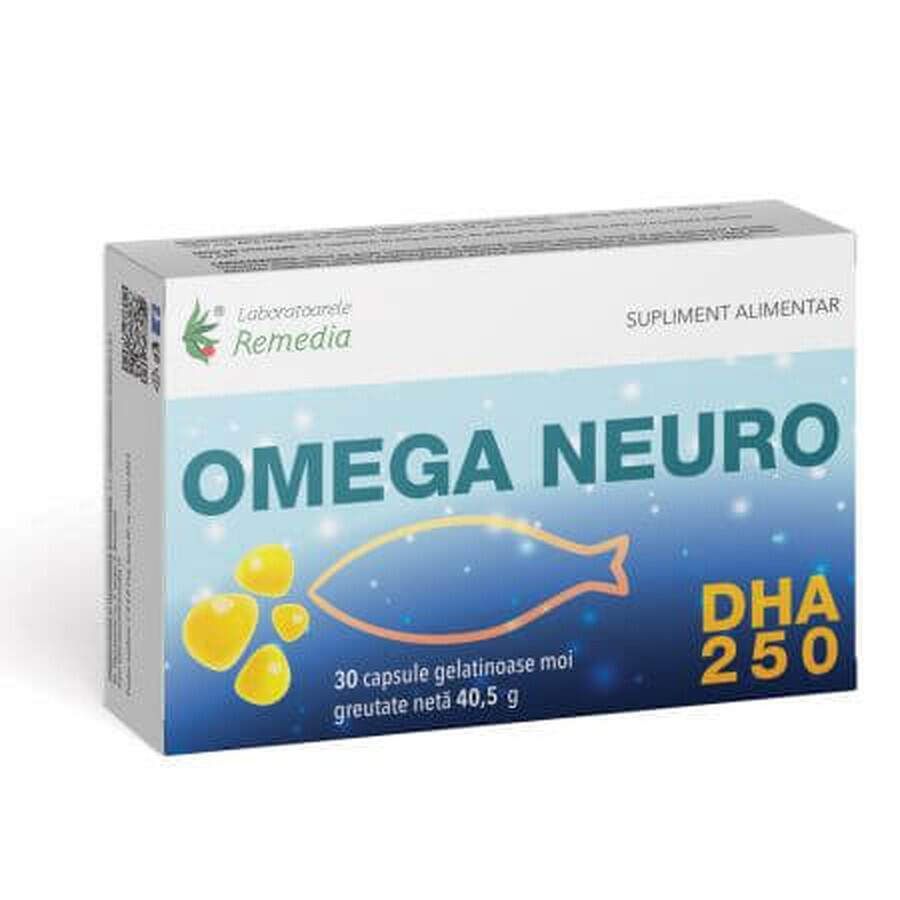 Omega Neuro DHA, 500, 30 Kapseln, Remedia