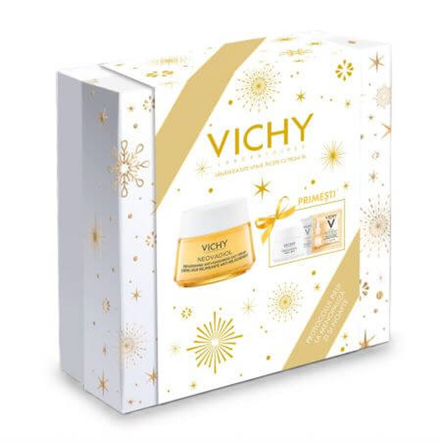 Pachet Crema de zi cu efect de refacere a lipidelor si redefinire Neovadiol Post-Menopause, 50 ml, Vichy