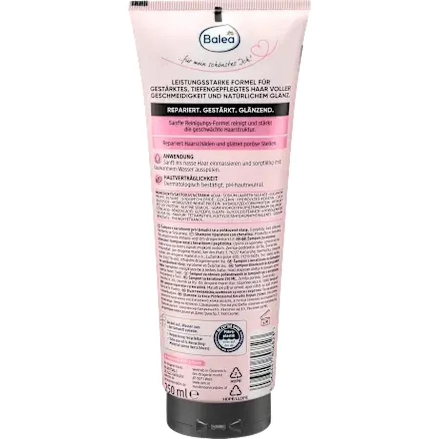 Balea PROFESSIONAL Shampoo Keratin Repair, 250 ml